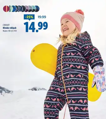 Lidl Crivit Kinder skipak aanbieding