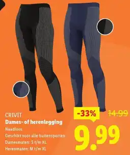 Lidl Crivit Dames of herenlegging aanbieding