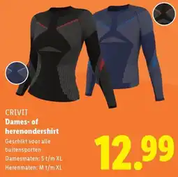 Lidl Crivit Dames of herenondershirt aanbieding