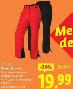 Lidl Crivit Dames skibroek aanbieding