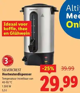 Lidl Silvercrest Heetwaterdispenser aanbieding