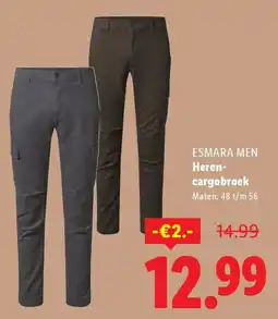 Lidl Esmara Men Heren cargobroek aanbieding