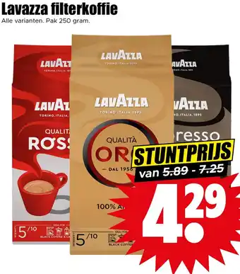 Dirk Lavazza filterkoffie aanbieding