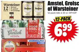 Dirk Amstel, Grolsch of Warsteiner aanbieding