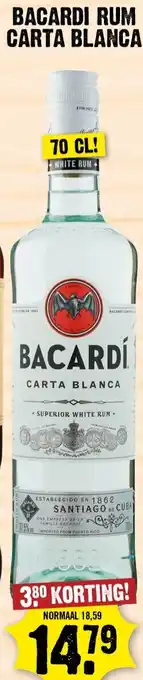 Dirk Bacardi Rum Carta Blanca aanbieding