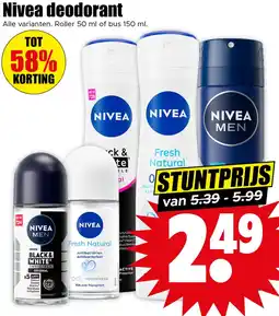 Dirk Nivea deodorant aanbieding