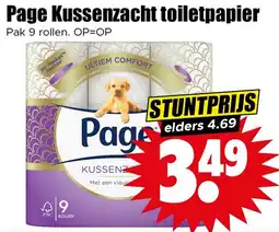 Dirk Page Kussenzacht toiletpapier aanbieding