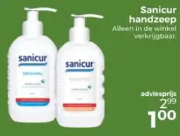 Trekpleister Sanicur handzeep aanbieding