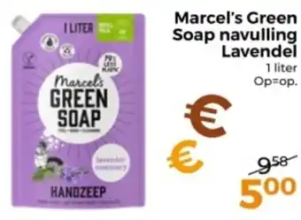 Trekpleister Marcel's Green Soap navulling Lavendel aanbieding