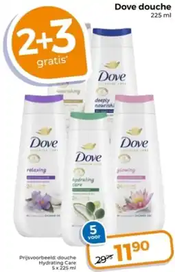 Trekpleister Dove douche aanbieding