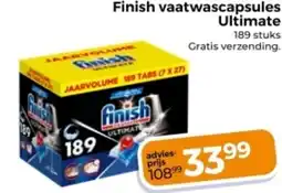 Trekpleister Finish vaatwascapsules Ultimate aanbieding