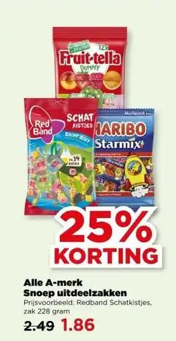 PLUS Alle A-merkSnoep uitdeelzakken aanbieding