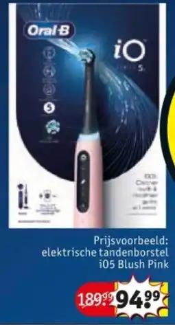 Kruidvat Oral B elektrische tandenborstel 105 Blush Pink aanbieding