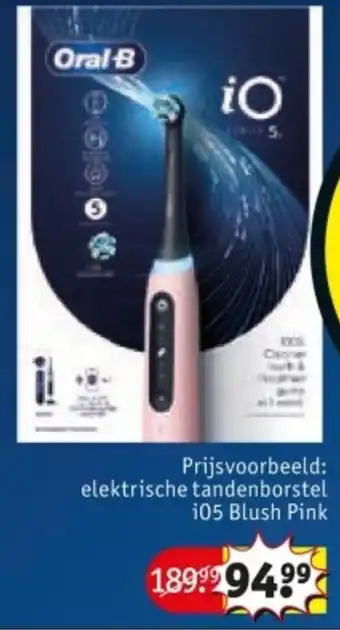 Kruidvat Oral B elektrische tandenborstel 105 Blush Pink aanbieding