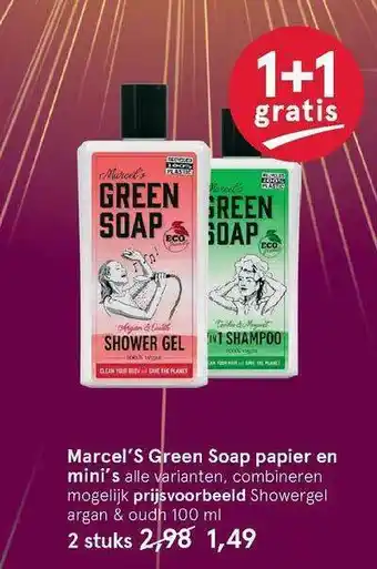 Etos Marcel's Green Soap Papier En Mini's 1+1 Gratis aanbieding