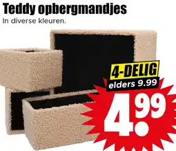 Dirk Teddy opbergmandjes aanbieding