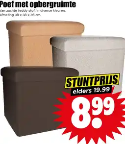 Dirk Poef met opbergruimte aanbieding
