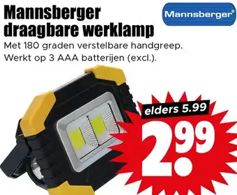 Dirk Mannsberger draagbare werklamp aanbieding