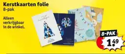 Kruidvat Kerstkaarten folie aanbieding