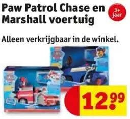 Kruidvat Paw Patrol Chase en Marshall voertuig aanbieding