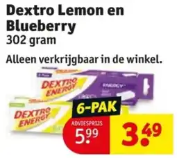 Kruidvat Dextro Lemon en Blueberry aanbieding
