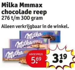 Kruidvat Milka Mmmax chocolade reep aanbieding