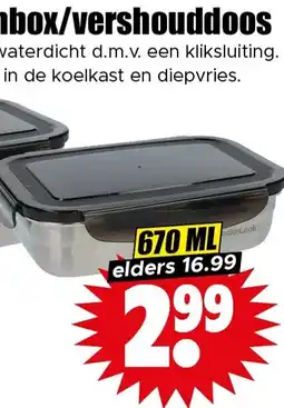 Dirk LockNLock lunchbox/vershouddoos aanbieding