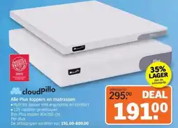 Albert Heijn Alle Plus toppers en matrassen aanbieding