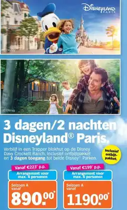 Albert Heijn 3 dagen/2 nachten Disneyland aanbieding