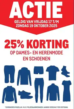 Makro 25% KORTING OP DAMES- EN HERENMODE EN SCHOENEN aanbieding