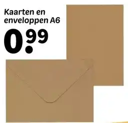 Wibra Kaarten en enveloppen A6 aanbieding