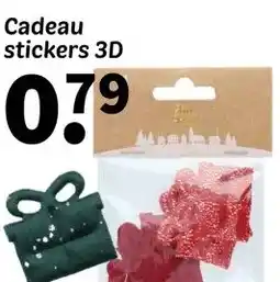 Wibra Cadeau stickers 3D aanbieding