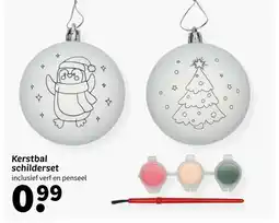 Wibra Kerstbal schilderset aanbieding