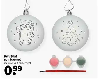Wibra Kerstbal schilderset aanbieding