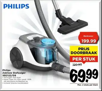 Vomar Voordeelmarkt Philips Zakloze Stofzuiger XB2122/09 aanbieding