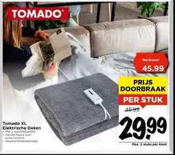 Vomar Voordeelmarkt Tomado XL Elektrische Deken aanbieding