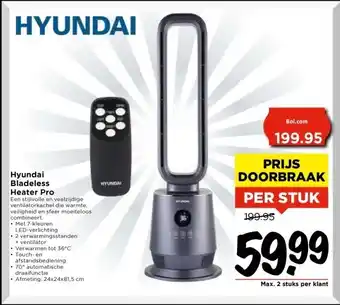 Vomar Voordeelmarkt Hyundai Bladeless Heater Pro aanbieding