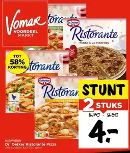 Vomar Voordeelmarkt Dr. Oetker Ristorante Pizza aanbieding