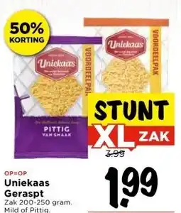 Vomar Voordeelmarkt Uniekaas Geraspt aanbieding