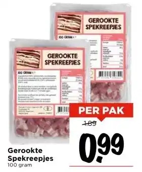 Vomar Voordeelmarkt Gerookte Spekreepjes aanbieding