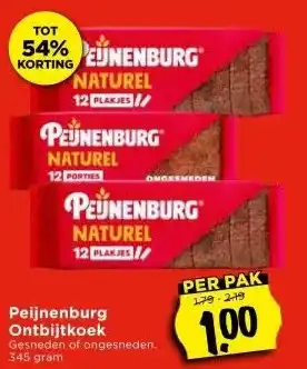 Vomar Voordeelmarkt Peijnenburg Ontbijtkoek aanbieding