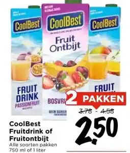 Vomar Voordeelmarkt CoolBest Fruitdrink of Fruitontbijt aanbieding