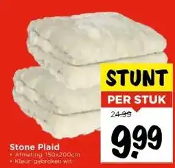 Vomar Voordeelmarkt Stone Plaid aanbieding