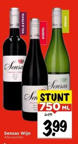Vomar Voordeelmarkt Sensas Wijn aanbieding