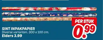 Dekamarkt Sint inpakpapier aanbieding