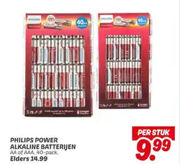 Dekamarkt Philips power alkaline batterijen aanbieding