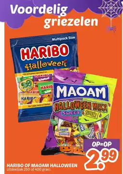 Dekamarkt Haribo of maoam halloween aanbieding