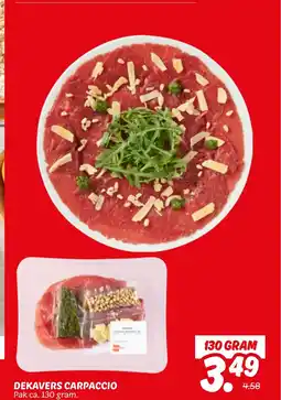 Dekamarkt Dekavers carpaccio aanbieding