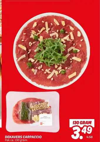 Dekamarkt Dekavers carpaccio aanbieding