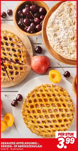 Dekamarkt Dekavers appelkruimel, kersenof abrikozenvlaai aanbieding